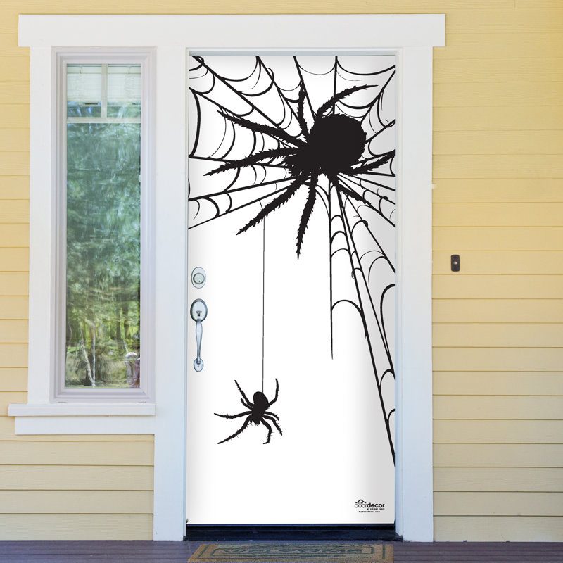 The Holiday Aisle Spiders Halloween Front Door Mural Wayfair